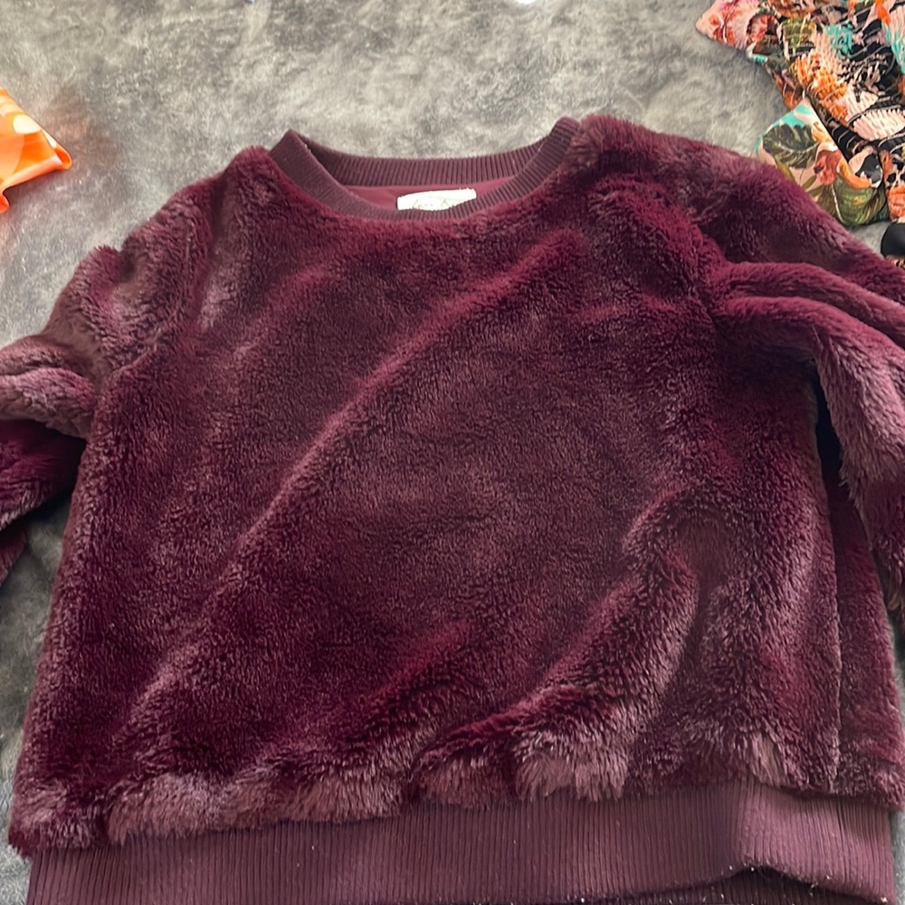 Burgundy top